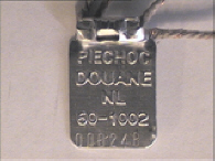 Aluminium sluitzegel met identificatiekenmerk PIECHOC 60-1002
