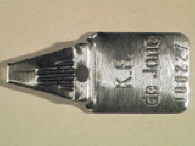 Aluminium sluitzegel met identificatiekenmerk K.H. de Jong