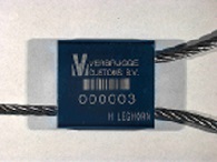 Cable Lock Seal met als identificatiekenmerk VERBRUGGE CUSTOMS B.V. + logo