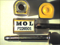 Goedgekeurde container bolt seal met alfanumeriek identificatiekenmerk MOL.