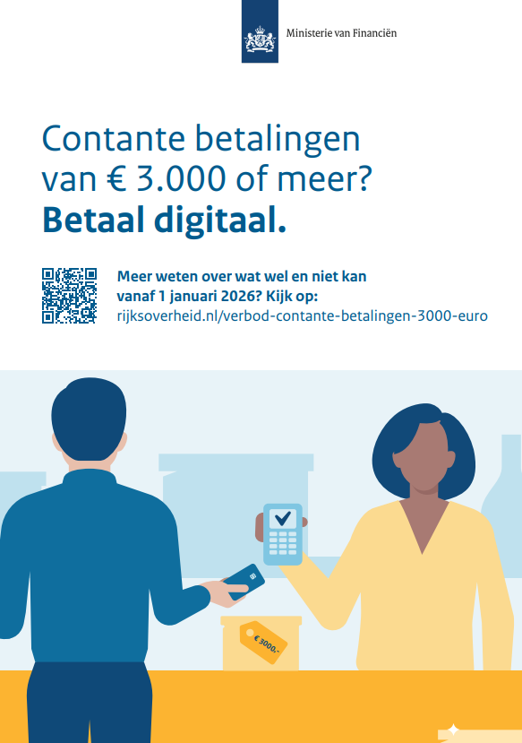 Meer weten over wat er wel en niet kan vanaf 1 januari 2026? Kijk op rijksoverheid.nl/verbod-contante-betalingen