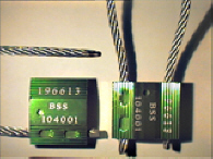 Goedgekeurde stalen kabelverzegeling met alfanumeriek identificatiekenmerk BSS 104001
