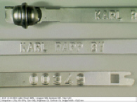 Goedgekeurde stalen bandverzegeling met alfanumeriek identificatiekenmerk KARL RAPP BV