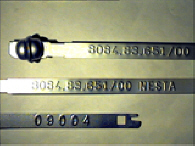 Goedgekeurde stalen bandverzegeling met alfanumeriek identificatiekenmerk 8084.83.651/ 00 NESTA