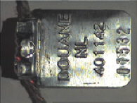 Aluminium sluitzegel met numeriek identificatiekenmerk 401142