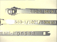 Goedgekeurde stalen bandverzegeling met numeriek identificatiekenmerk 563-1/1021/5