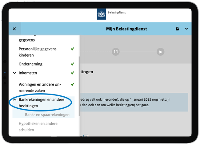 Uitleg vooraf ingevulde gegevens wijzigen, boven afbeelding toegelicht.